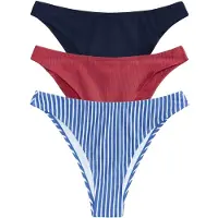 The Set Bas de bikini bleu / bleu marine / rouge feu / blanc