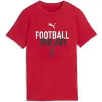 Puma Ac Milan Culture Junior Short Sleeve T-shirt Rouge 11-12 Years Garçon