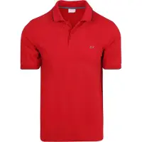 Sun68 Polo Col Rayé Fin Rouge Bleu Bleu foncé taille 3XL