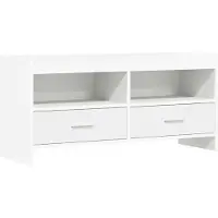 vidaXL Meuble TV 100 x 33 x 47 cm Blanc, aggloméré
