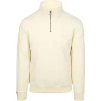 Superdry pour homme. M2013750A Sweat Essential Logo Henley blanc cassé (M), Casuel, Coton