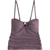 Next Haut de tankini bleu-gris / marron / blanc