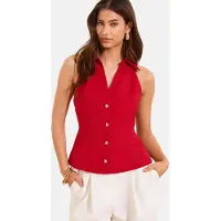 Lipsy Gilet de costume rouge