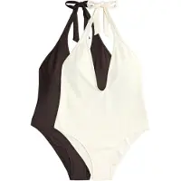 The Set Maillot de bain crème / brun foncé