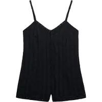 Superdry Lace Cami Playsuit Sleeveless Romper Noir XS Femme