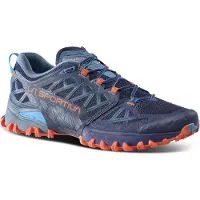 La Sportiva - Chaussures de trail - Bushido III Deep Sea/Cherry Tomato pour Homme - Taille 43,5 - Bleu