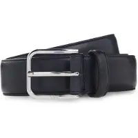 BOSS Ceinture Business en cuir avec boucle en argent poli
