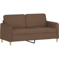 vidaXL Canapé à 2 places Marron 140 cm Tissu
