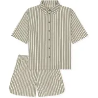 Schiesser Pyjama ' Selected Premium ' beige / olive / blanc cassé