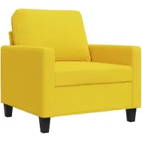vidaXL Fauteuil jaune clair 60 cm Tissu