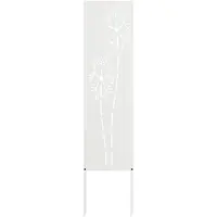 vidaXL Écran de confidentialité de jardin Fretwork Blanc 32 x 140 cm