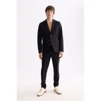 Scotch & Soda Core Unconstructed Peak Lapel Blazer Noir S Homme
