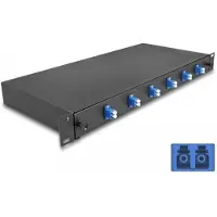 DeLOCK 19" LWL Spleißbox 6x LC DX OS2 1HE spleißfer. Kompl.