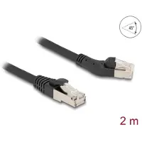 DeLOCK RJ45 Câble réseau Cat.6A S/FTP Connecteur 45 coudé à gauche