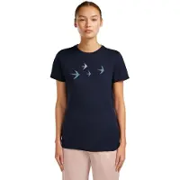 Icebreaker Merino 150 Tech Lite Bird Transit Short Sleeve T-shirt Bleu XL Femme
