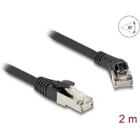 DeLOCK Câble réseau Delock RJ45 Cat.8.1 S/FTP, connecteur 45 coudé à droi