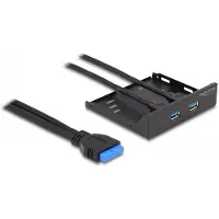 DeLOCK 2x Hub USB 3.0 en façade, Boîtier PC : accessoires