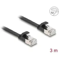 DeLOCK Patchkabel gewinkelt RJ45 S/FTP Cat6 3,00m Schwarz