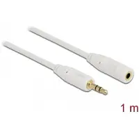 DeLOCK - Rallonge de câble audio - mini-phone stereo 3.5 mm femelle pour mini-phone stereo 3.5 mm mâle - 1 m - blanc