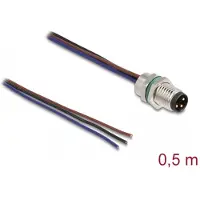 DeLOCK M8 Connecteur 3 broches pour panneau avec fils dénudés codage