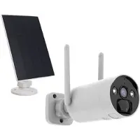 KYF Caméra rechargeable 4 MP + panneau solaire – – Kit pour écran 7 pouces, enregistreur Ultra HD 4 MP