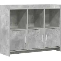 vidaXL Buffet gris béton 98,5 x 33 x 80 cm en aggloméré