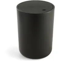 TODAY Poubelle à pédale Utility 8,5L - Polypropylène Noir Chic