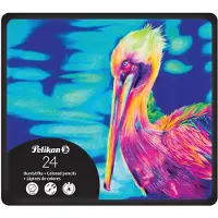 Pelikan Etui Métallique 24 Crayons de Couleur Hexagonaux Premium