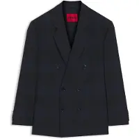 HUGO Blazer Modern en laine vierge à carreaux