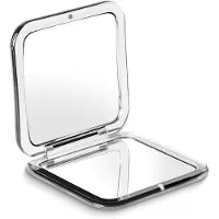 INF Miroir de maquillage grossissant 30X - Noir, pliable, double face