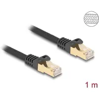 DeLOCK Câble réseau Cat.6A RJ45 S/FTP 1 m noir tressé