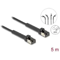 DeLOCK RJ45 Netzwerkkabel Cat.6A U/FTP winkelbar 5m schwa