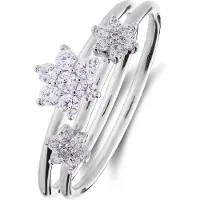 Lucardi Bague 'Stern' argent