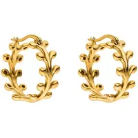 Purelei Boucles d'oreilles 'Tiny Leaf' or