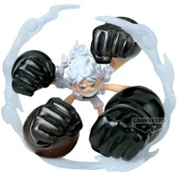 Banpresto One Piece World Collectable Figure Special PVC Statue Monkey D. Luffy Gear5 Gum Dawn Gatling 12 cm