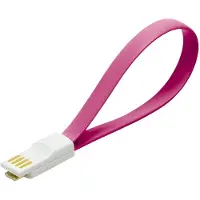 Logilink CU0087 USB Kabel A -> micro B St/St pink magnet