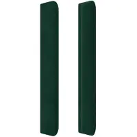 vidaXL Tête de lit avec oreilles vert foncé 163x16x118/128 cm velours