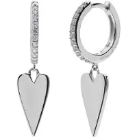 Lucardi Boucles d'oreilles 'Herz' argent