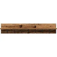 vidaXL Porte-manteau mural avec étagère Bois ancien 100 x 10.5 x 18 cm