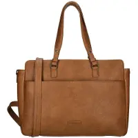 Enrico Benetti Lily 66450 dames laptoptas business schoudertas 14 - cognac (14"), Sac pour notebook, Marron