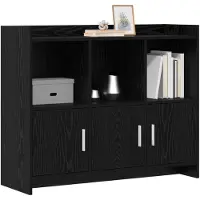 vidaXL Buffet en chêne noir 98,5 x 33 x 80 cm, aggloméré
