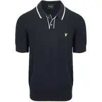 Lyle & Scott Polo Maille Bordé Marine Bleu foncé Bleu taille M