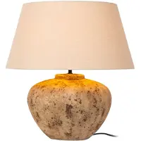 Lucide DAVINA - Lampe de table - Ø 55 cm - 1xE27 - Marron | Ambiance