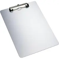 Alco Planchette à pince aluminium A4 argent (36 x 23 cm)