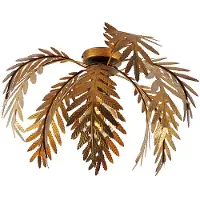 QAZQA Plafonnier vintage doré 45cm rond - Botanica