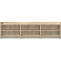 vidaXL Meuble TV 168 x 33 x 47 cm en bois d'ingénierie chêne Sonoma