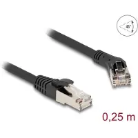 DeLOCK Câble réseau Delock RJ45 Cat.8.1 S/FTP, connecteur 45 coudé à droi