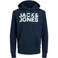 Jack & Jones Sweat-shirt bleu marine / blanc