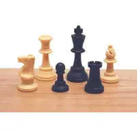 HOT Games Jeu d'échecs plastique Staunton 93mm en boîte bois blanc noir