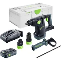 Festool KHC 18 EB-Basic Marteau combiné sans fil 18 V 2,6 J SDS-Plus Brushless + 1x batterie 4,0 Ah + chargeur + Systainer